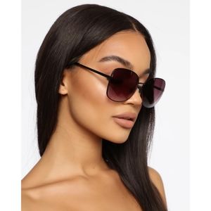 Fashion Nova On The Rebound Black Sunglasses